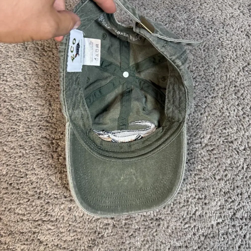 Eco Universe Hat Cap Strap Back Mens One Size Green Gator Silver Springs